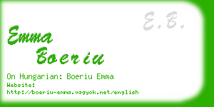 emma boeriu business card